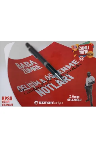 Uzman KPSS Baba Zümre Eğitim Bilimleri Gelişim & Öğrenme Ders Notları