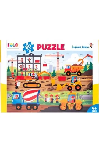 Yer Puzzle-80 Parça Puzzle - İnşaat Alanı