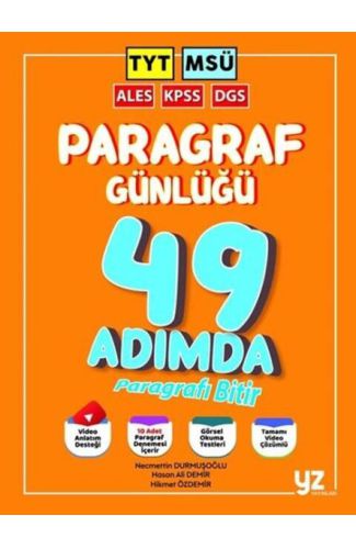 YZ Yayınları TYT MSÜ KPSS DGS ALES 49 Günde Paragrafın Günlüğü